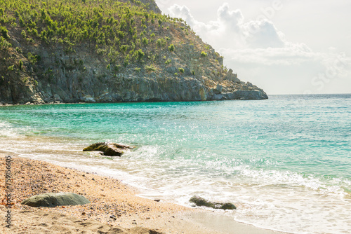 Peaceful beach in Saint Barthelemy (St. Barts, St. Barth) Caribbean