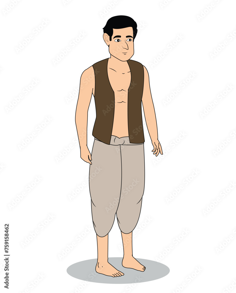 Indian village farmer boy cartoon character design Indian village farmer boy cartoon character design