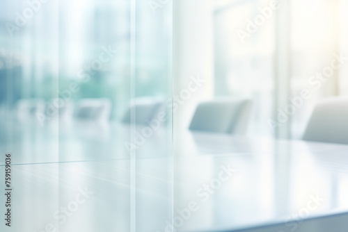  A glimpse into the professional realm, showcasing a sleek and modern office setup seen through transparent glass partitions. A visual representation of corporate synergy and collaboration ©  Princess Turandot