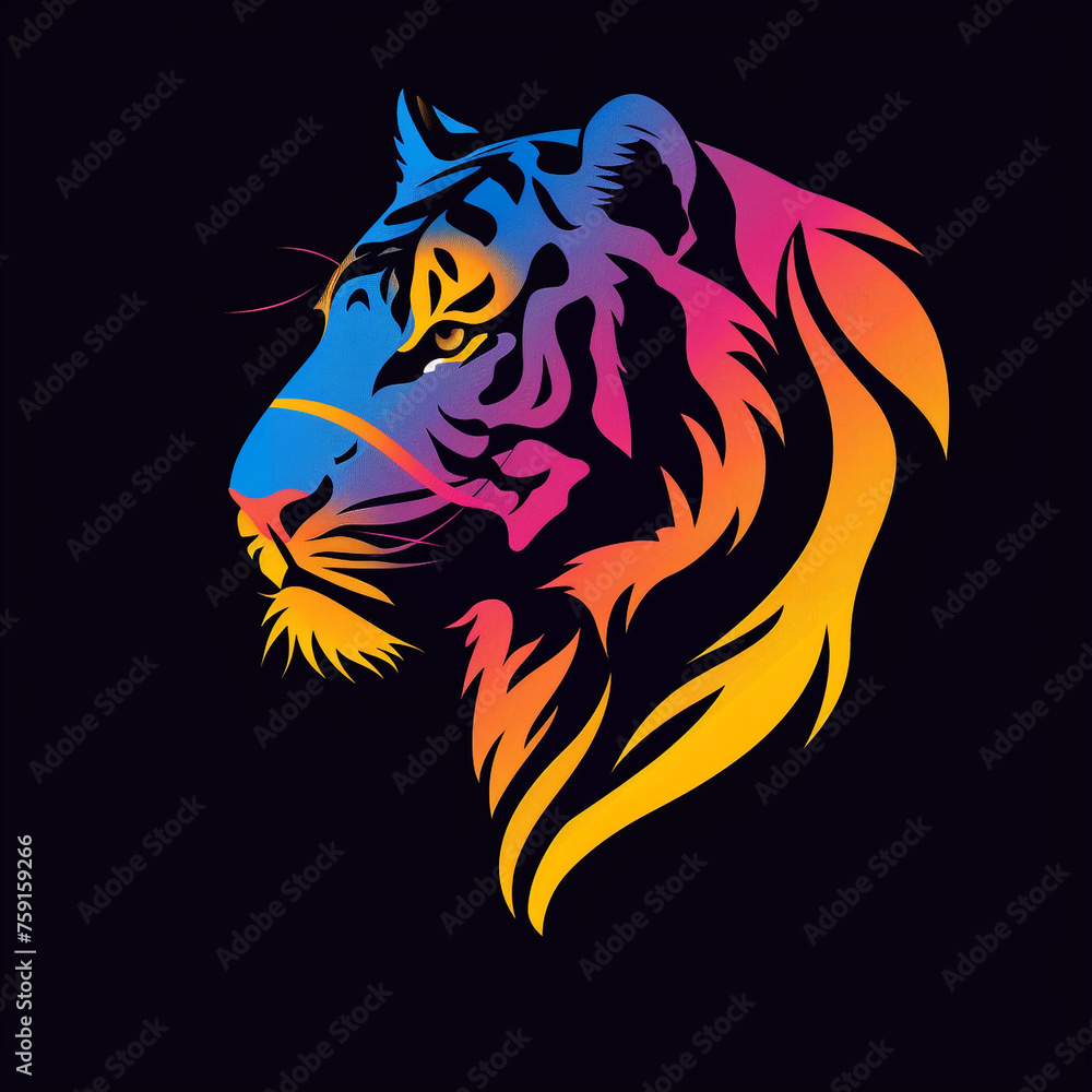 create a gaming logo of tiger, bold colors of cyan сreated with Generative Ai create a gaming logo of tiger, bold colors of cyan сreated with Generative Ai