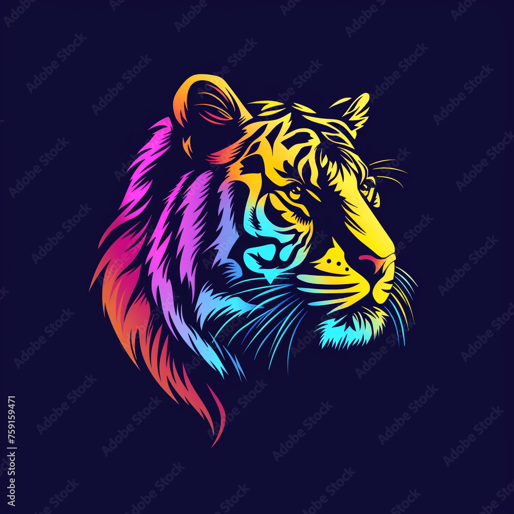 create a gaming logo of tiger, bold colors of cyan сreated with Generative Ai create a gaming logo of tiger, bold colors of cyan сreated with Generative Ai