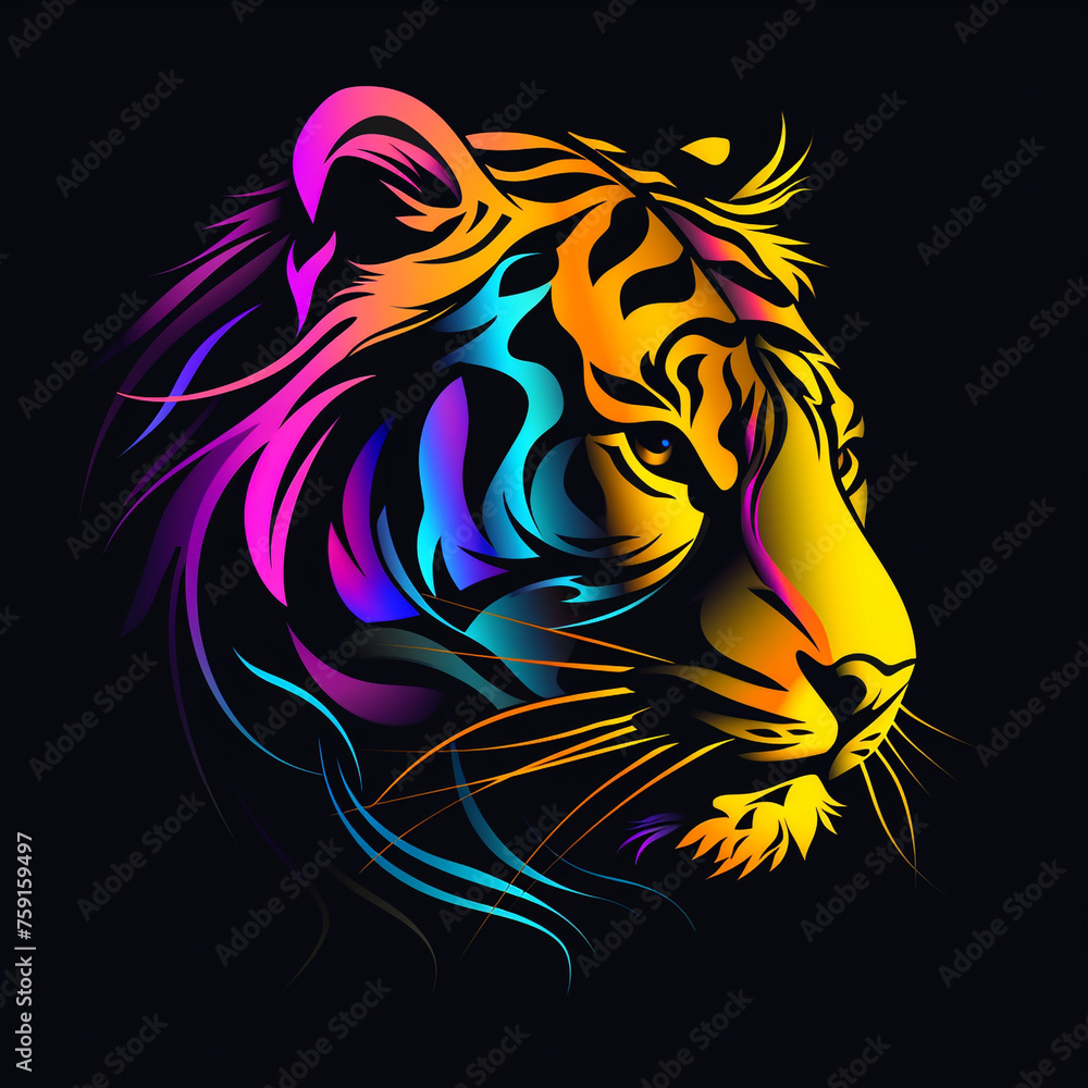 create a gaming logo of tiger, bold colors of cyan сreated with Generative Ai create a gaming logo of tiger, bold colors of cyan сreated with Generative Ai