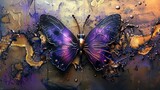 alcohol ink, gothic, butterfly