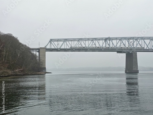 The old Little Belt Bridge in Denmark