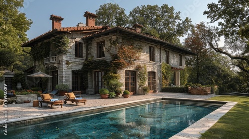 Stone House With Pool
