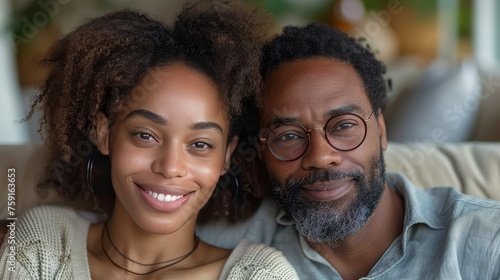 Man and Woman Sitting on a Couch