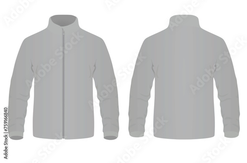 Grey winter jacket. vector illustration