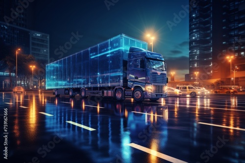 Optimizing supply chains with ai powered logistics network distribution technology photo