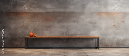 Textured Wall and Cement Floor Backgrounds for Product Display Area