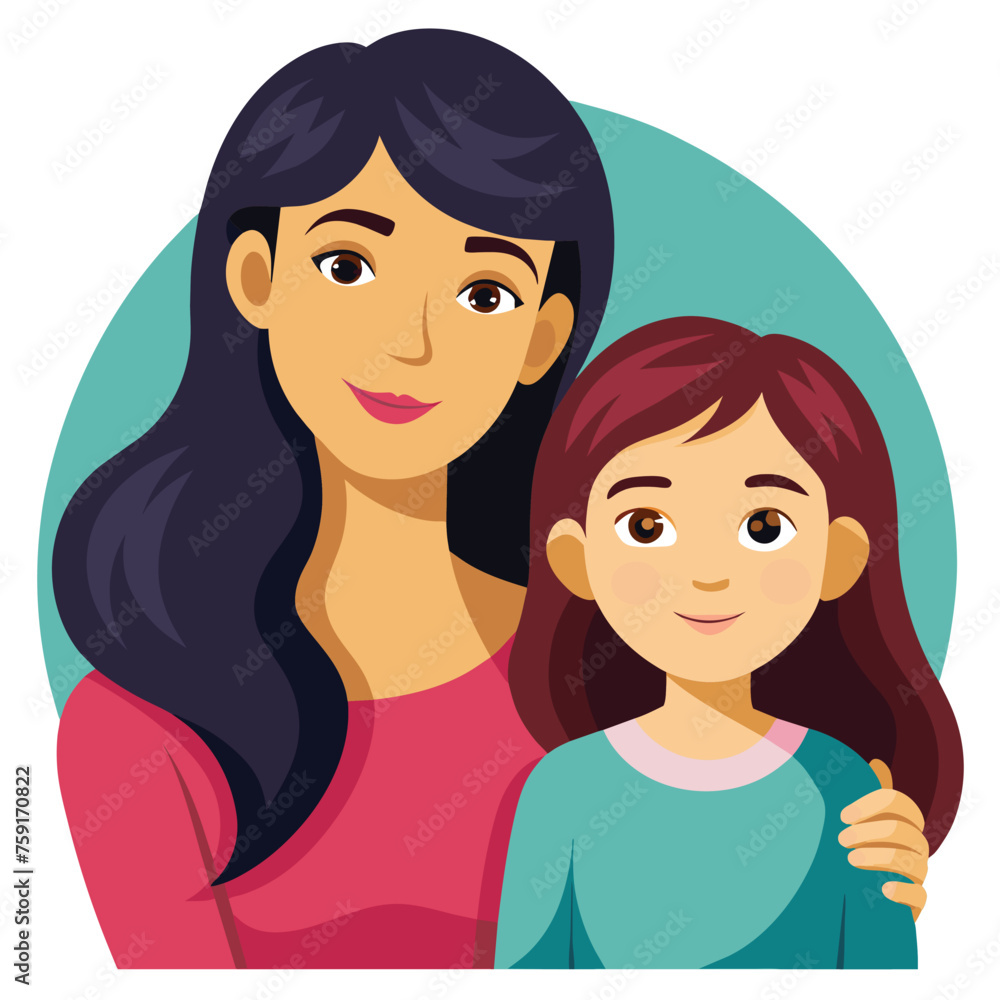 Happy mothers day mom and child affection greeting design Happy mothers day mom and child affection greeting design