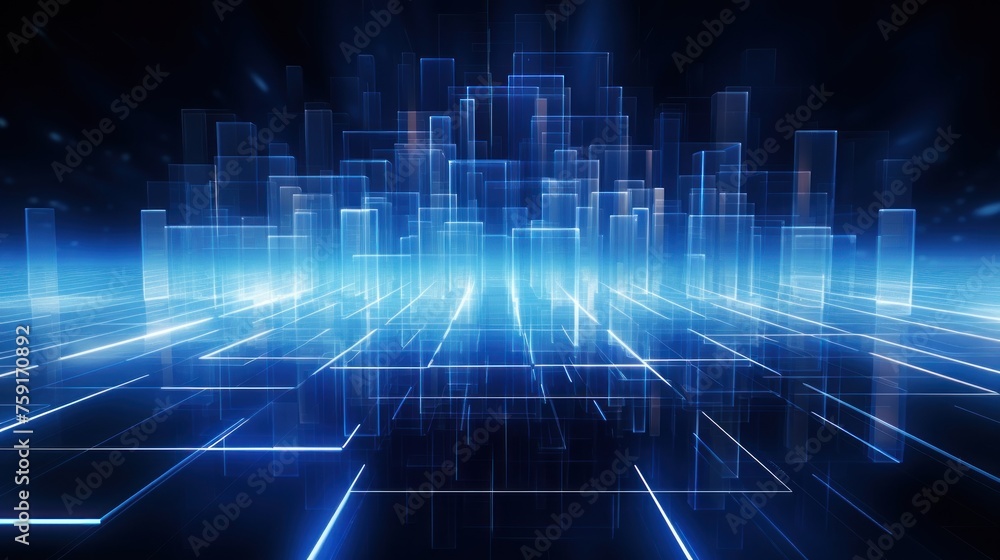 Abstract background that represents the limitless possibilities and horizons of IT technology in the future, pushing the boundaries of innovation Abstract background that represents the limitless possibilities and horizons of IT technology in the future, pushing the boundaries of innovation