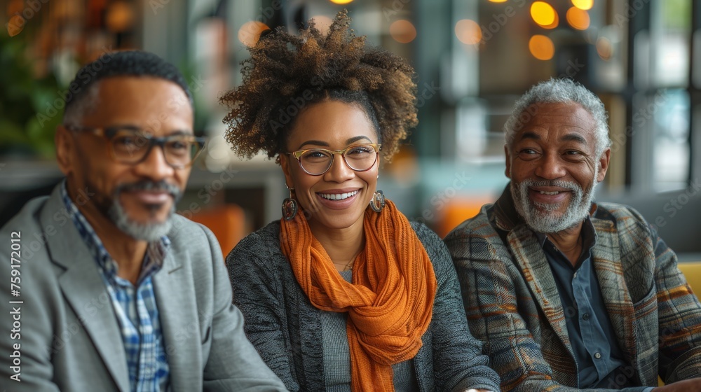 Three People Sitting Together Three People Sitting Together