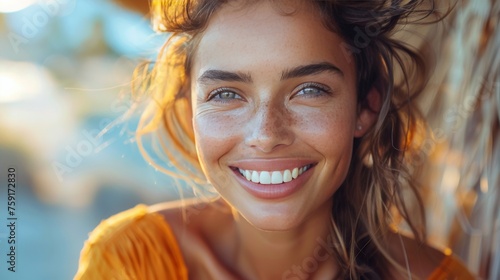 Joyful Woman Smiling