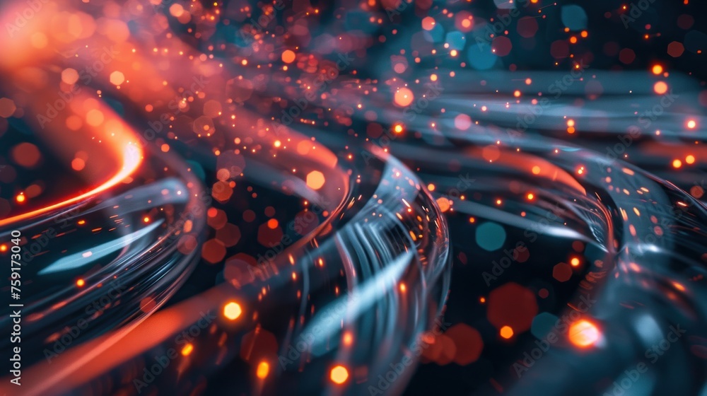 Fiber optic cable for internet network connection technology background. AI generated image Fiber optic cable for internet network connection technology background. AI generated image