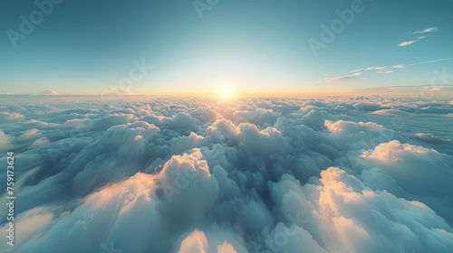 Sun Shining Through Clouds in Sky