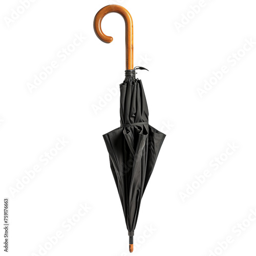 black umbrella isolated on white