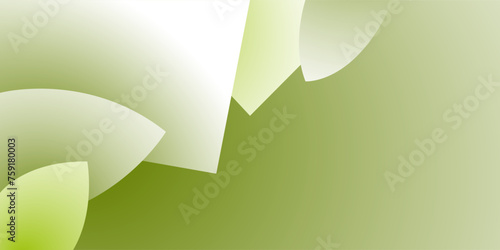 Abstract green shape paper style modern background with space for text and message. template design
