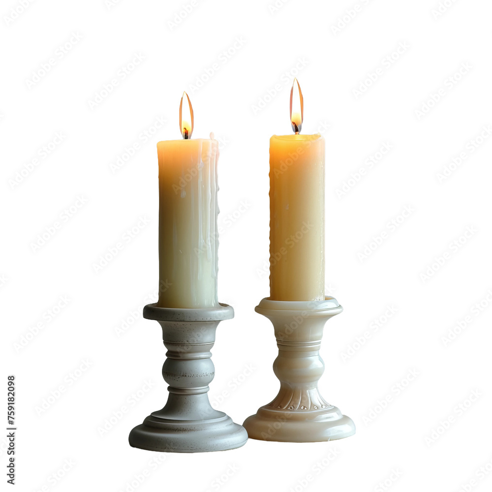 candle on a white background candle on a white background