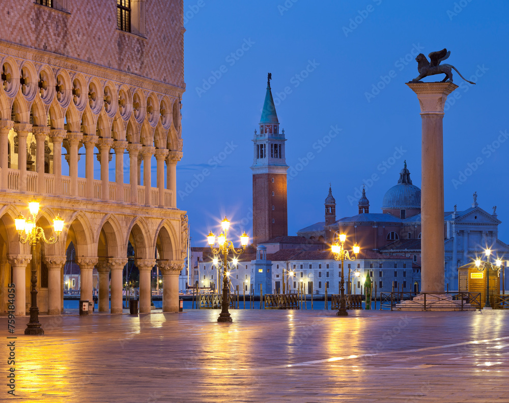 Dogenpalast, Markusplatz, San Giorgio Maggiore, San Marco, Venedig, Italien