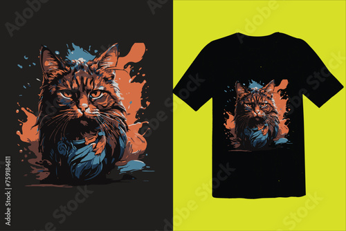 cat lover t shirt design 