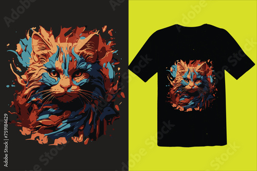 cat lover t shirt design 