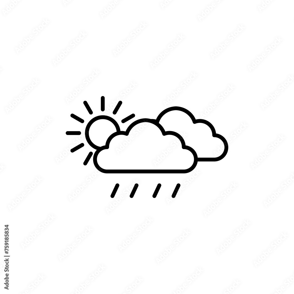 Drizzling accompanied by the sun partially covered by clouds, can be edited
vector icon.Perfect for web and app interfaces, presentations, infographics, etc Drizzling accompanied by the sun partially covered by clouds, can be edited
vector icon.Perfect for web and app interfaces, presentations, infographics, etc