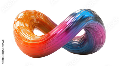 Blue purple gradient wave and curve on transparent background