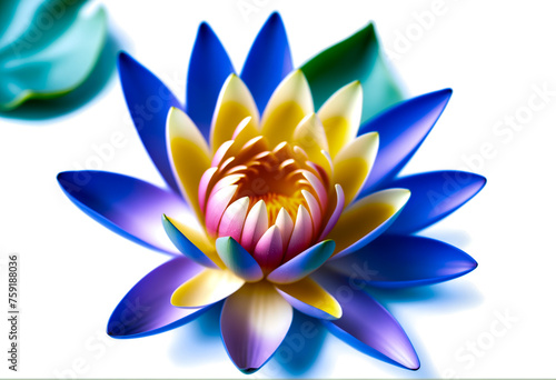 Waterlily or lotus flower illustration