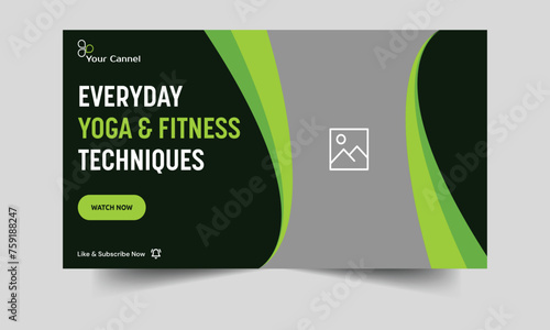 Daily exercise routine advice and techniques techniques for an exercise regimen easily customizable vector EPS 10 file format for creating thumbnail banners and cover design
