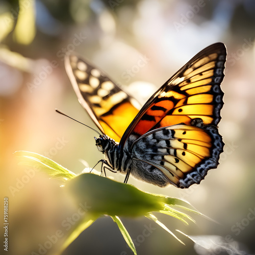 butterfly on a flower in sunlight © Tiago