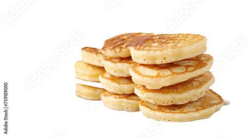 Fresh presentation of Pancake Dippers isolated on white transparent background