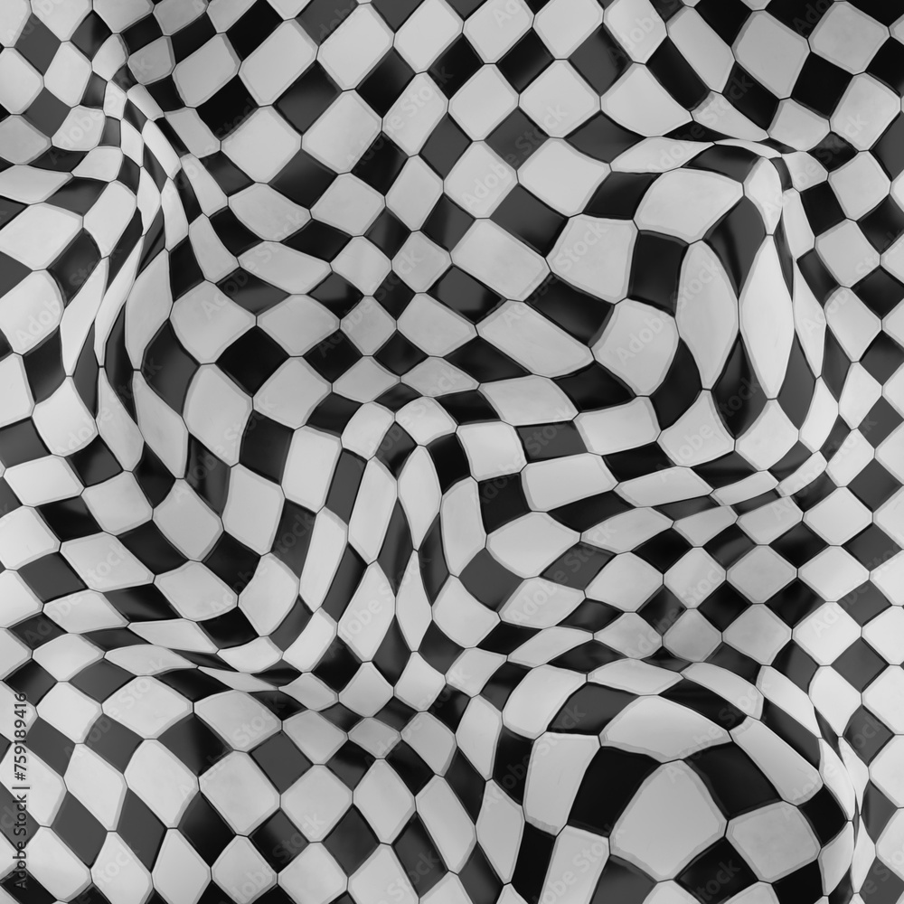Obraz premium black and white abstract tile texture pattern background and template