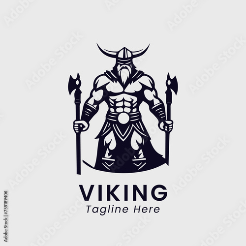 viking logo design icon template © AinStory