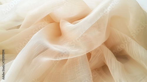 a close up of a white fabric with a blurry pattern on the top of the fabric and bottom of the fabric. photo