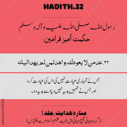 Beautiful hadith of the Prophet Muhammad .Farman e Rasool ALLAH S.A.W.W. Hadees-e- Rasool (PBUH). Hadees e Nabvi PBUH. 