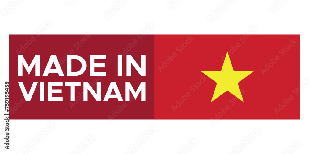 Made in Vietnam Stamp Label Made in Vietnam Stamp Label