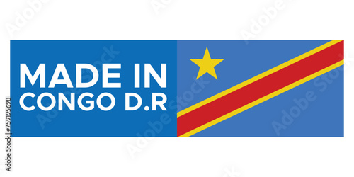 Free Download Made in RDC Stamp Label - GFXLoad