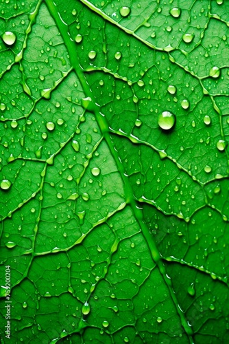 Macro green leaf texture. Selective focus.