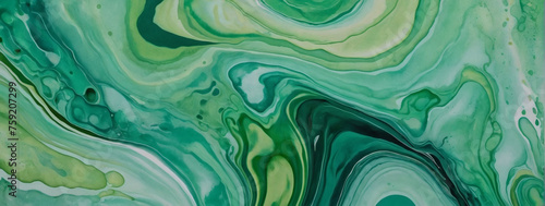 Abstract watercolor paint background in mint and pistachio green shades with liquid fluid texture for background, banner.