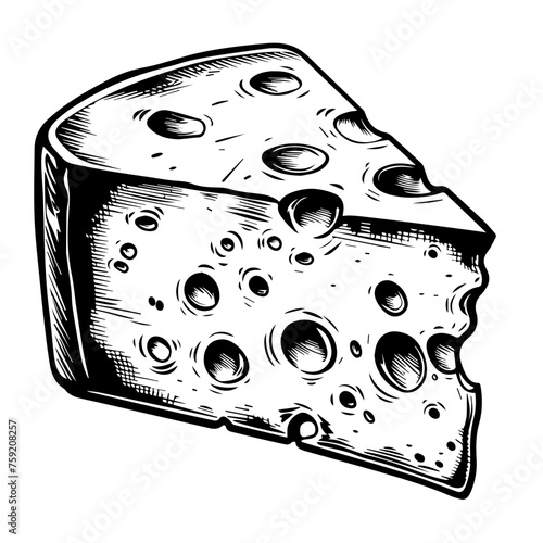 Swiss Cheese Black Vector Illustration