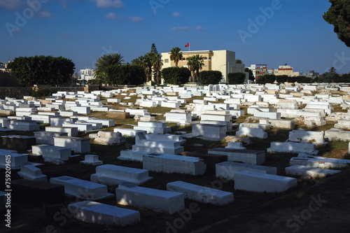 Sidi el Mezeri Muslim cemetery next to Mausoleum of Habib Bourguiba in Monastir coastal city, Tunisia photo