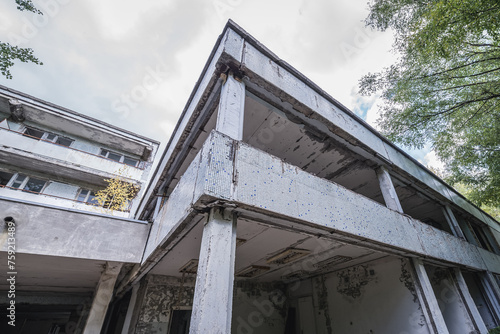 Sanatorium called Solnechny - Sunny in Pripyat ghost city in Chernobyl Exclusion Zone, Ukraine