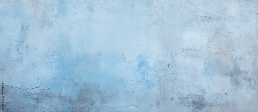 Light blue cement concrete wall texture. Blue stucco wall background.