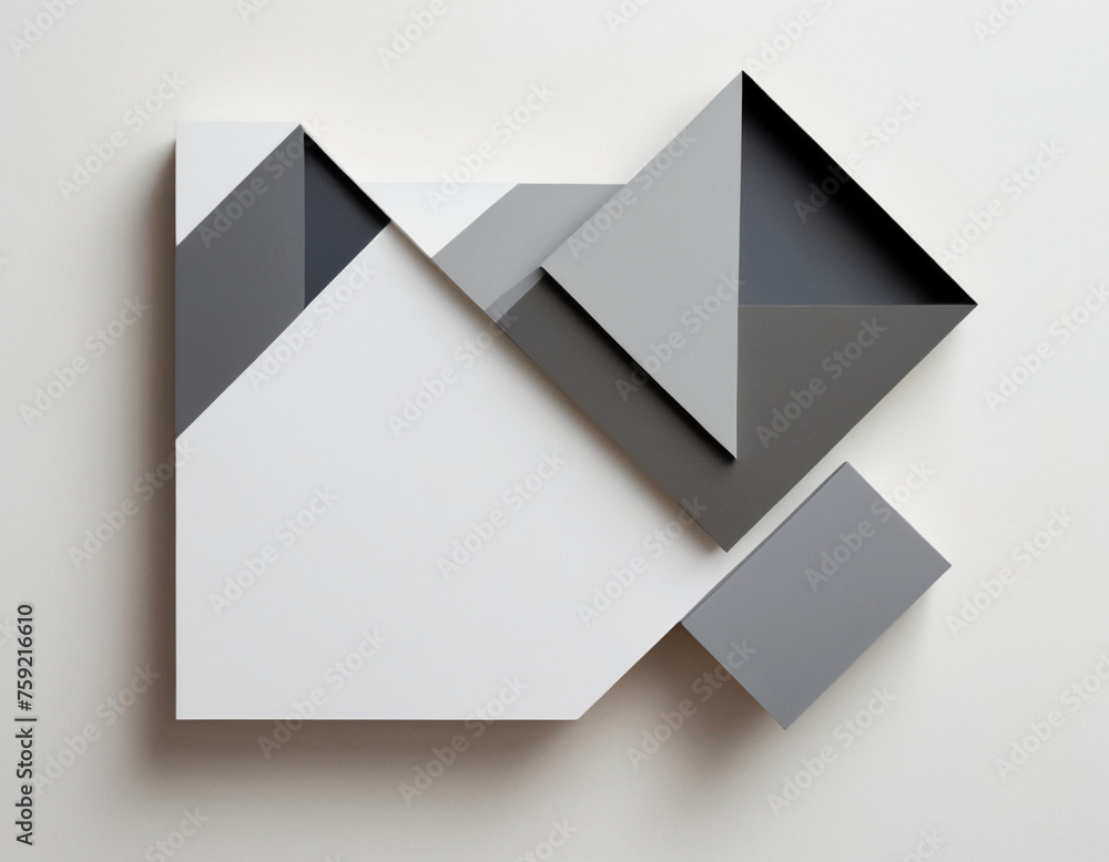 Fototapeta premium abstract gray background with shapes