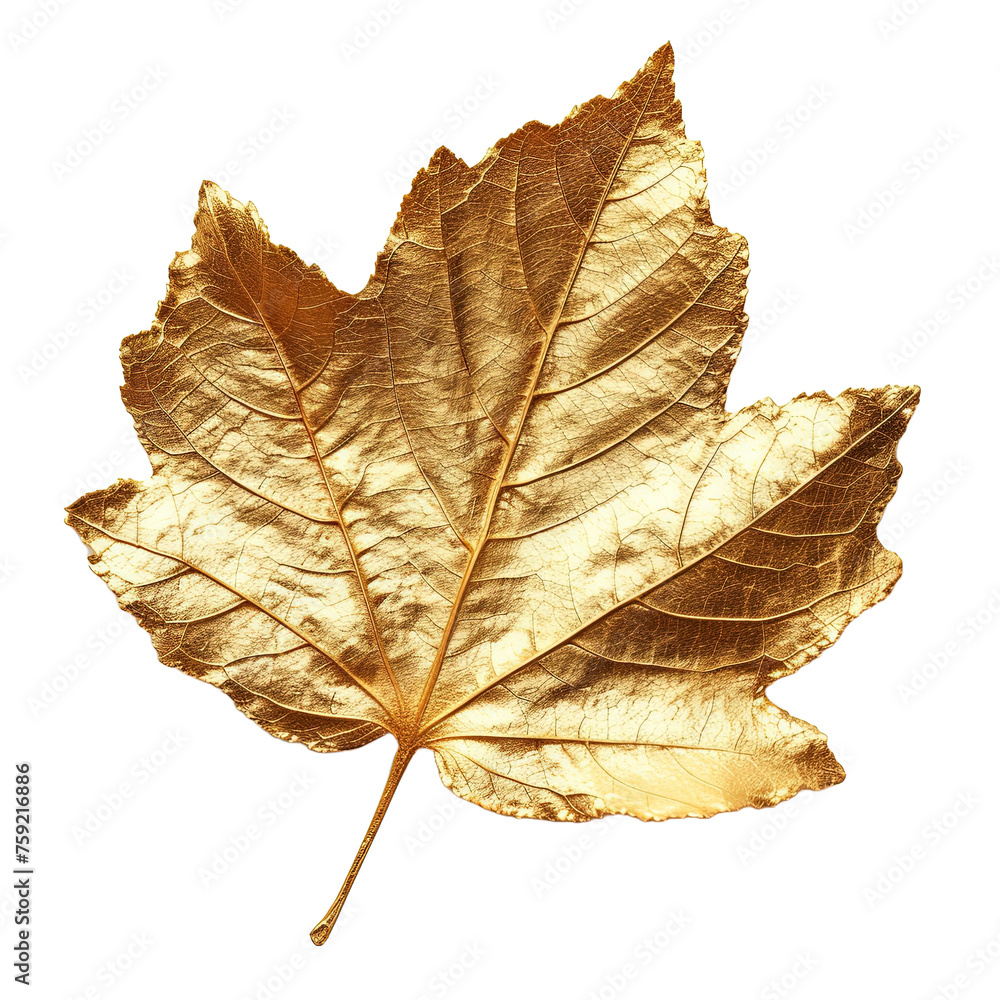 Gold Leaf isolated on white or transparent background Gold Leaf isolated on white or transparent background