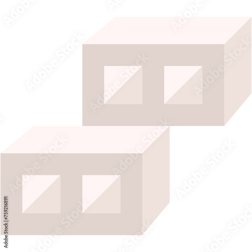 Block, brick, building, hollow, construction Icon