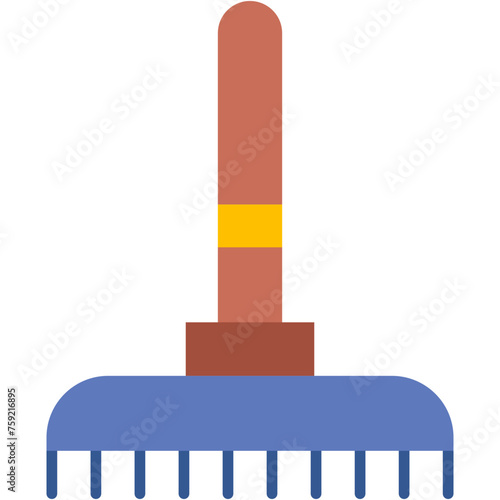 gardening, grass, rake, tool, work Icon