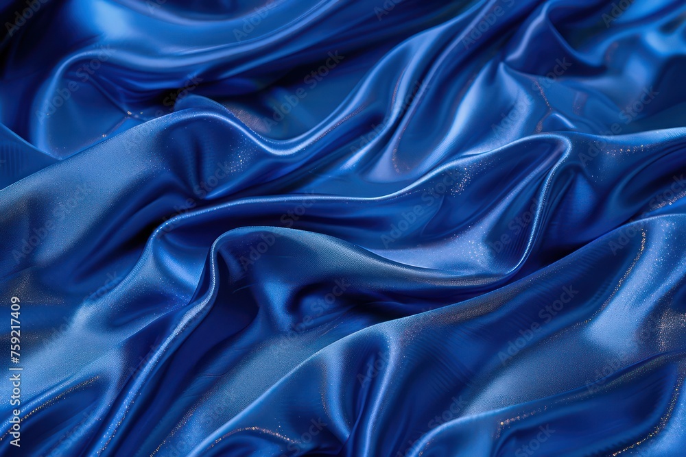 Fototapeta premium close up of blue fabric