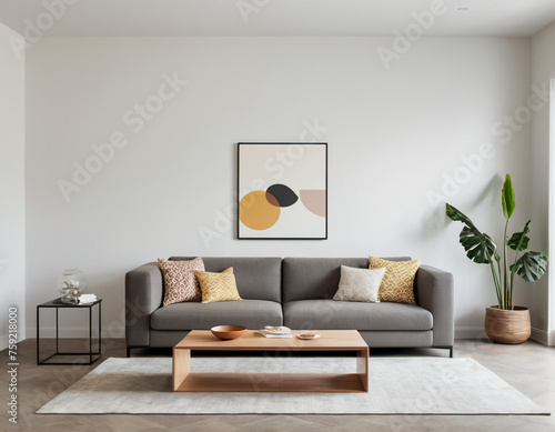 modern living room with sofa
