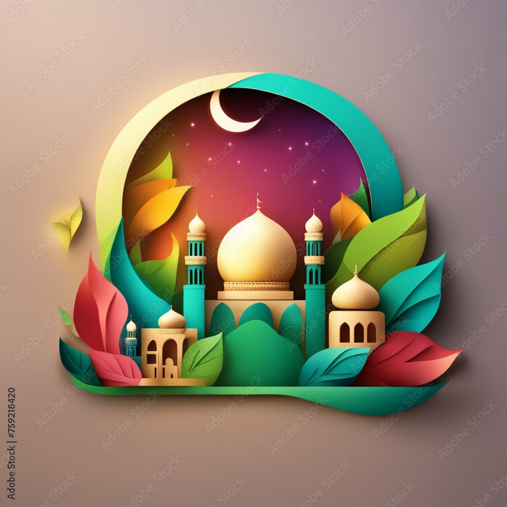 mosque ramadan mubarak arabic wallpaper event 3d religion